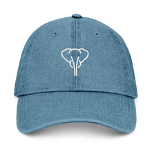 Load image into Gallery viewer, Loxodonté Embroidered Denim Cap